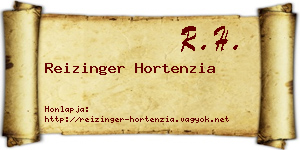 Reizinger Hortenzia névjegykártya