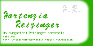 hortenzia reizinger business card